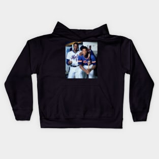 Darryl Strawberry and Dwight Gooden  in New York Mets, 1983 Kids Hoodie